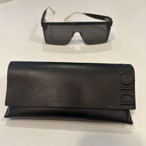 Dior Sleek Black Sunglasses with Case
